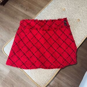 Plaid Red & Black Skirt
